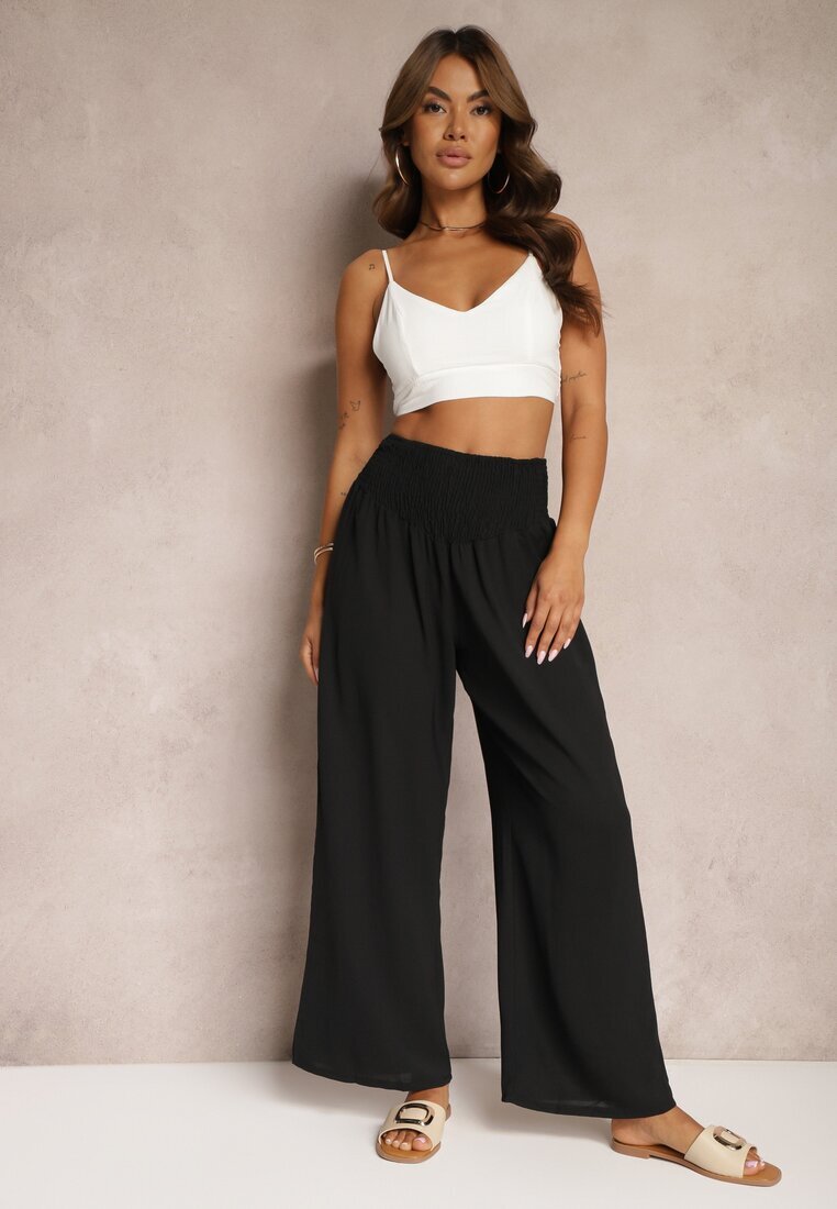 h&s Pantaloni negri culotte Talie înaltă cu elastic în talie Lipadre