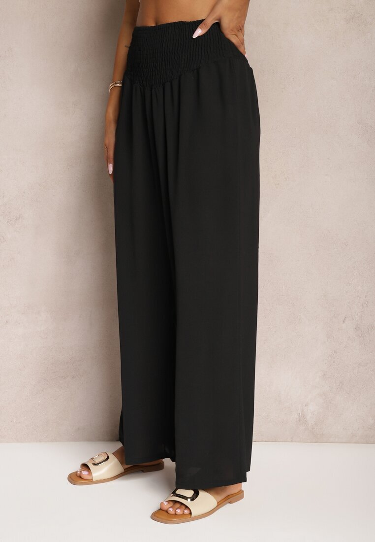 h&s Pantaloni negri culotte Talie înaltă cu elastic în talie Lipadre
