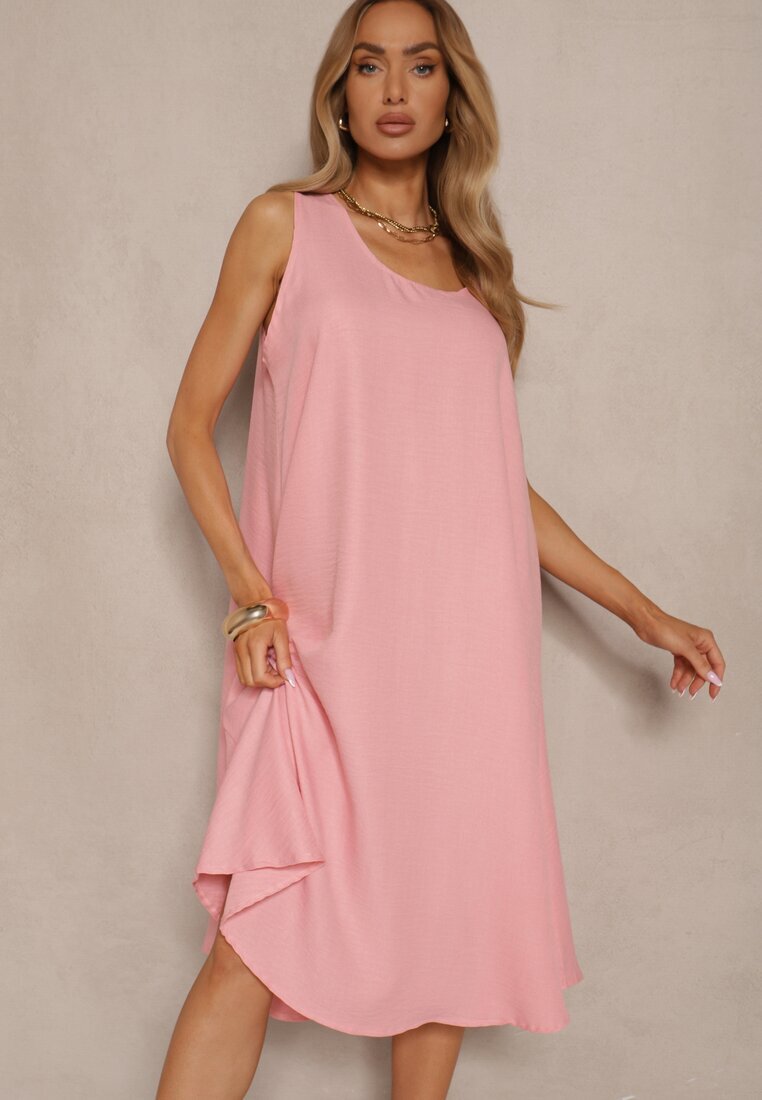 h&s Rochie Roz Basic cu croială evazată Mevolira