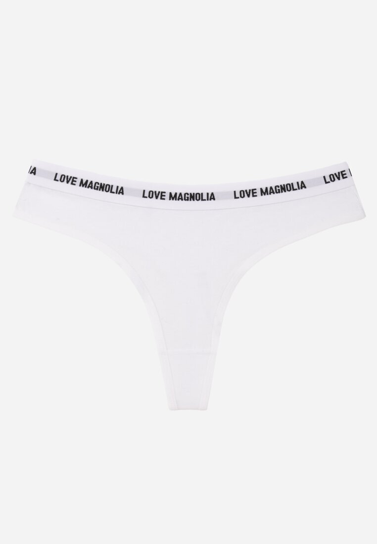 han Chiloți string Albi din Bumbac Decorați cu Inscripții Amero
