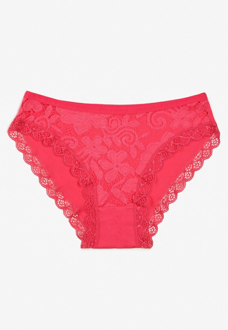 han Chiloți tip slip Fuchsia cu Dantelă din Bumbac Elastic Wiabelia
