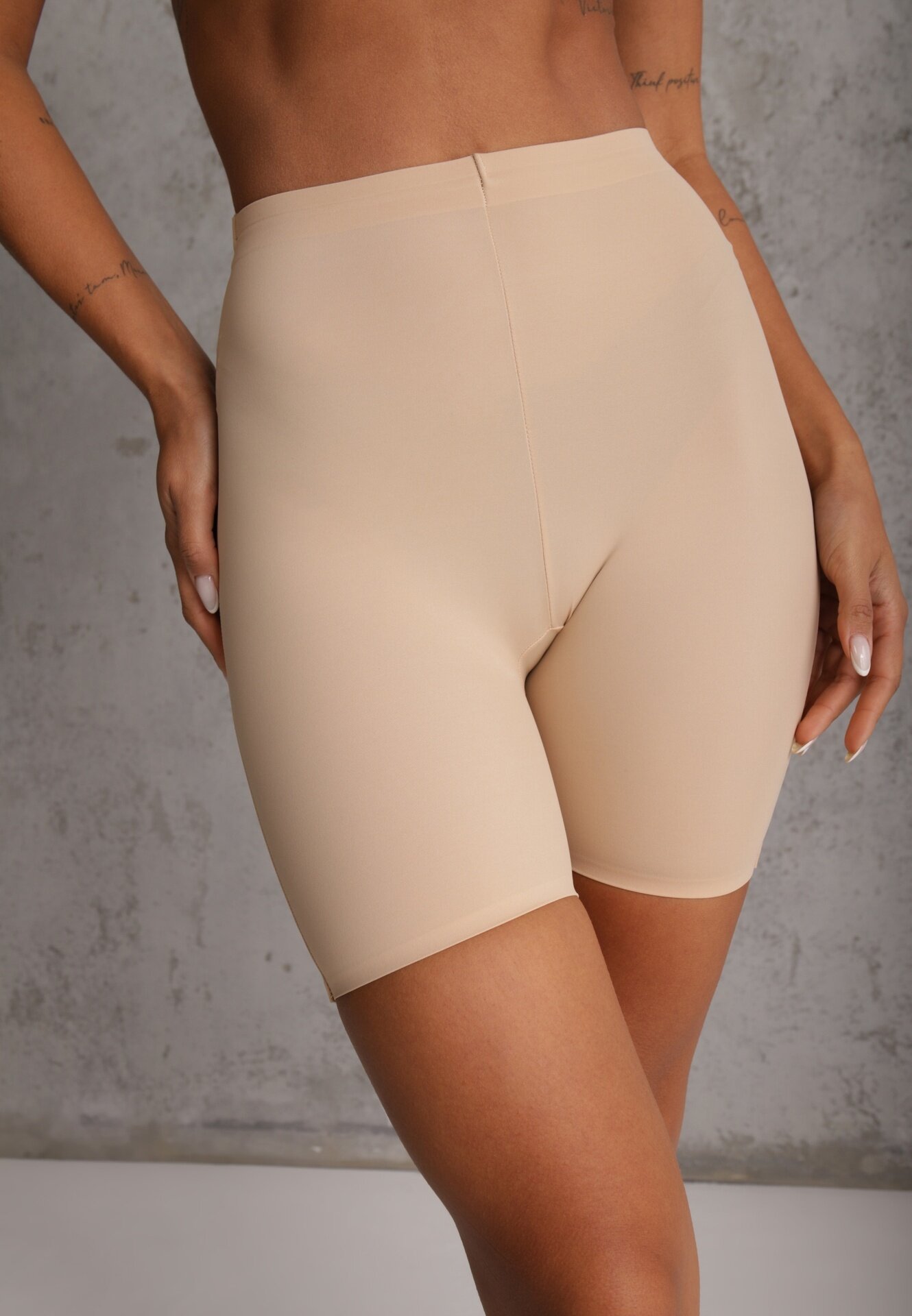 han Lenjerie intimă chiloți modelatori fără cusături High Waist Listea Bej