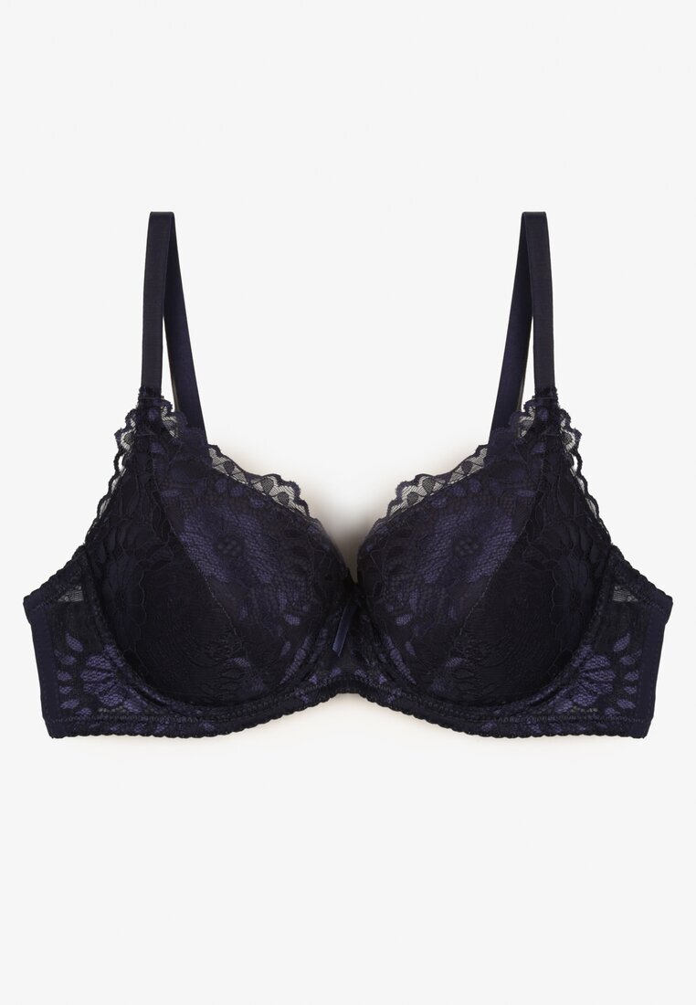 han Sutien Bleu Marin Din Dantelă Full Cup Lanomira