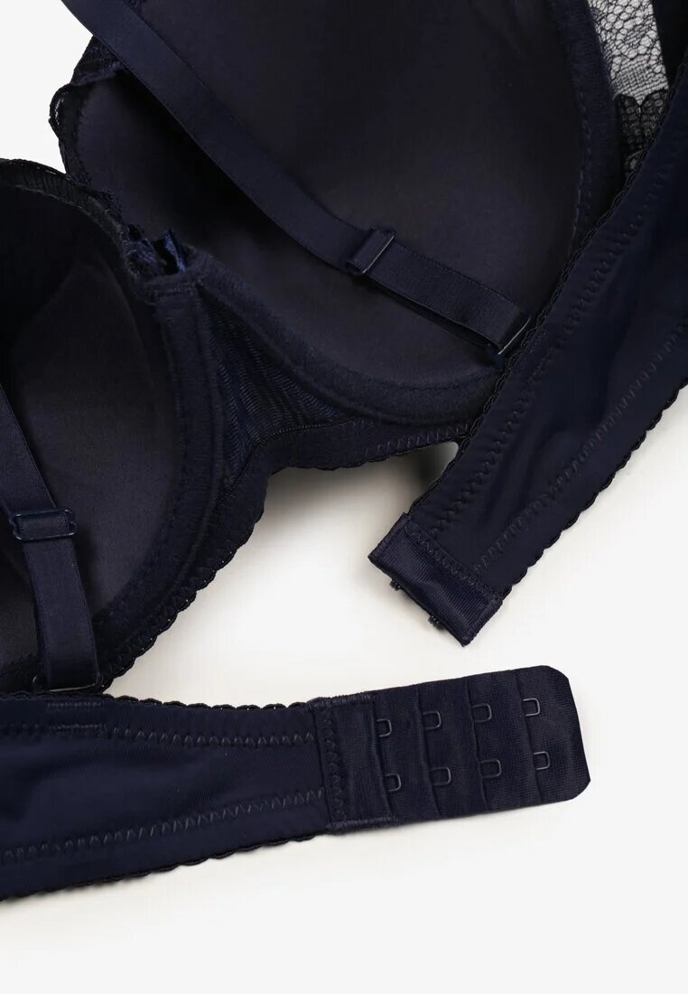 han Sutien Bleu Marin Din Dantelă Full Cup Lanomira