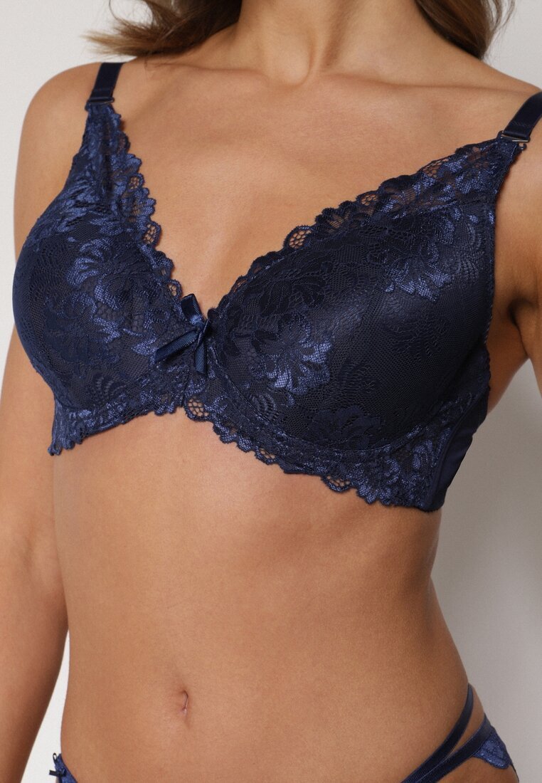 han Sutien Bleumarin Din dantelă în Stil Clasic Coralee