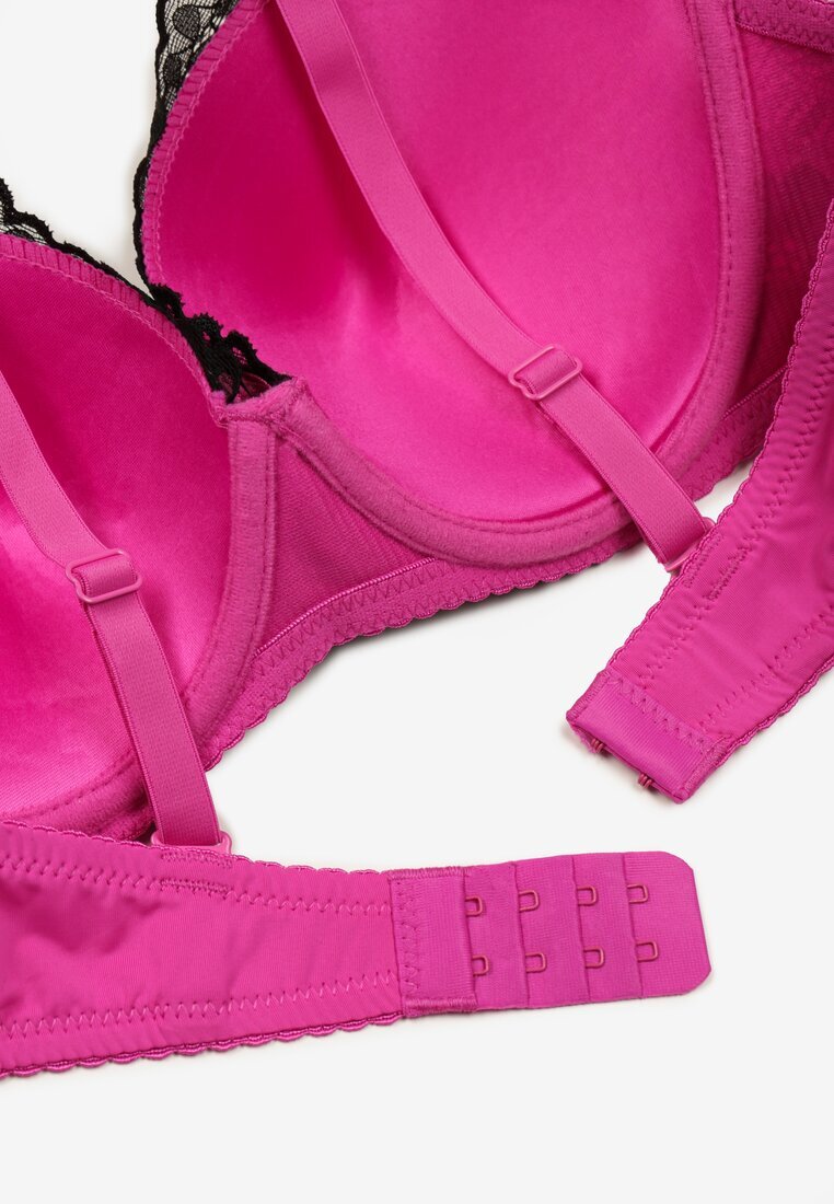 han Sutien Negru-Fucsia din dantelă Full Cup Lanomira