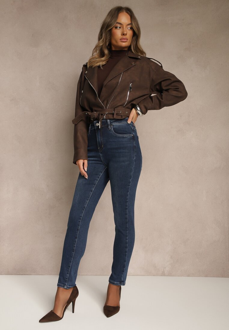 hello miss Blugi Albastri Skinny Talie Normală Razella