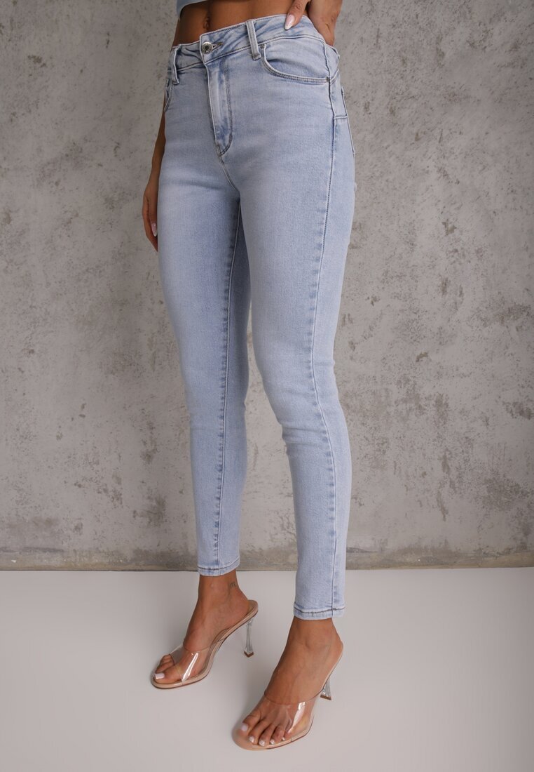 hello miss Blugi Albastru deschis cu Bumbac Skinny Push Up Yastebia