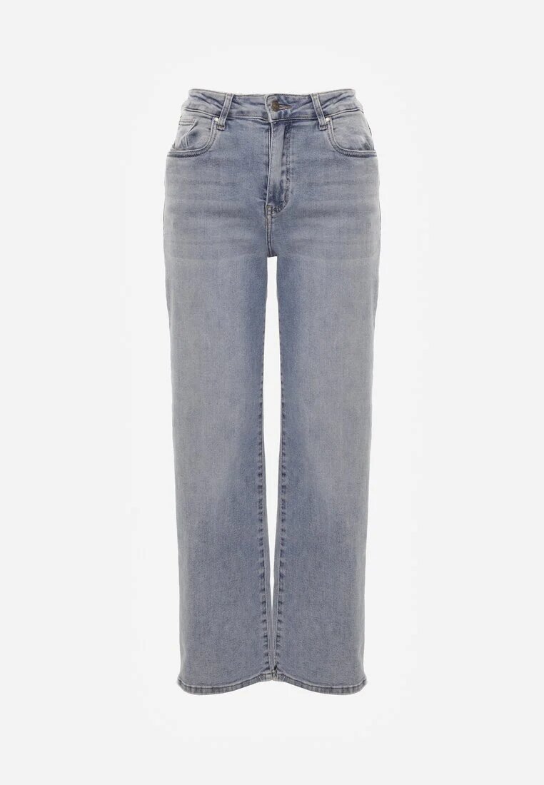 hello miss Jeans Albastre Wide Leg Regular Waist cu Bumbac și adaos de Viscoză Jeniemala