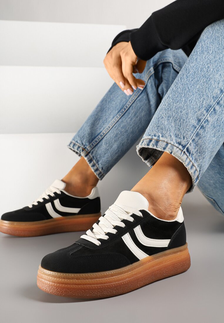 ideal Adidași Negre Tip Tenisi Cult cu Platformă Joasă Olritia