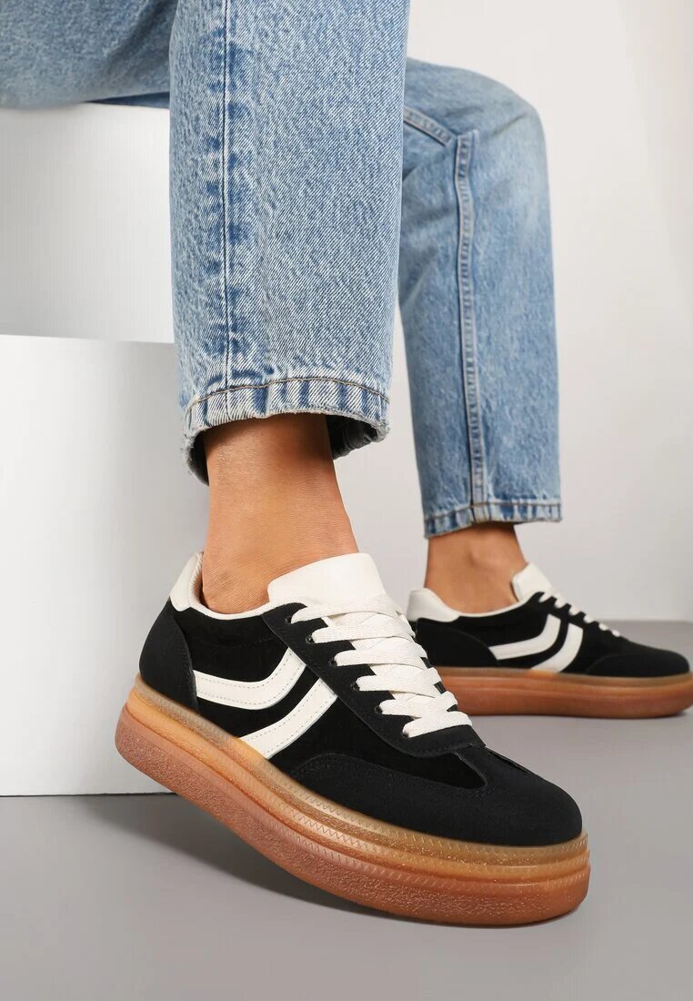 ideal Adidași Negre Tip Tenisi Cult cu Platformă Joasă Olritia
