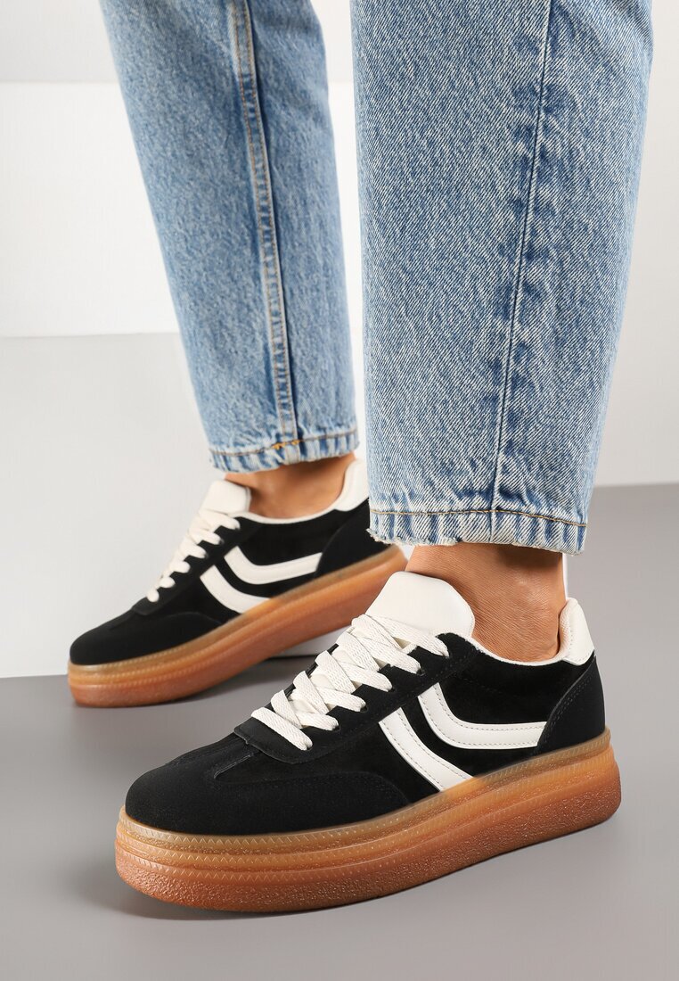 ideal Adidași Negre Tip Tenisi Cult cu Platformă Joasă Olritia