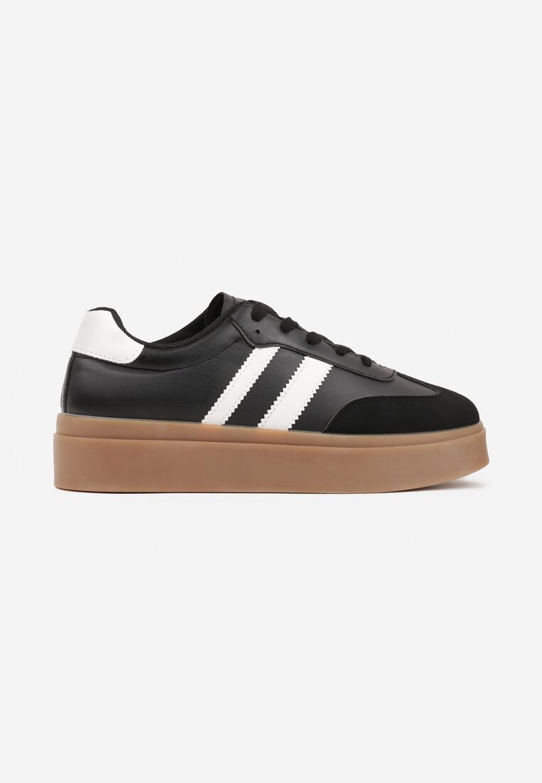 ideal Adidași Negri Decorați cu Dungi Sovresia