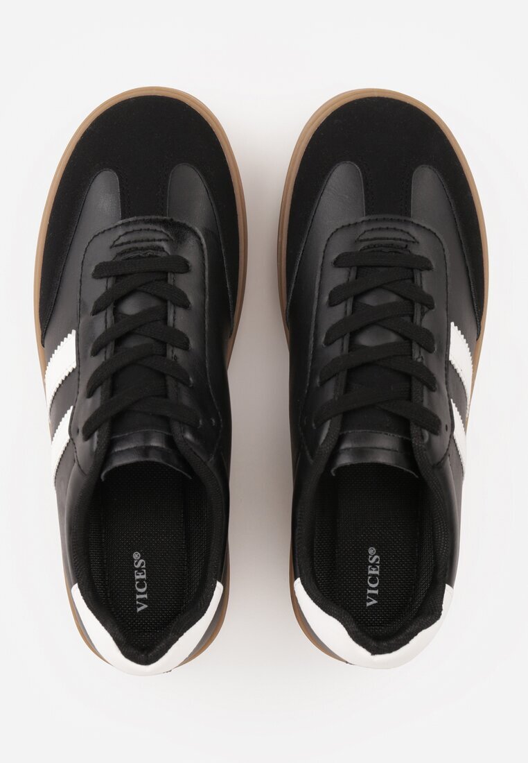 ideal Adidași Negri Decorați cu Dungi Sovresia