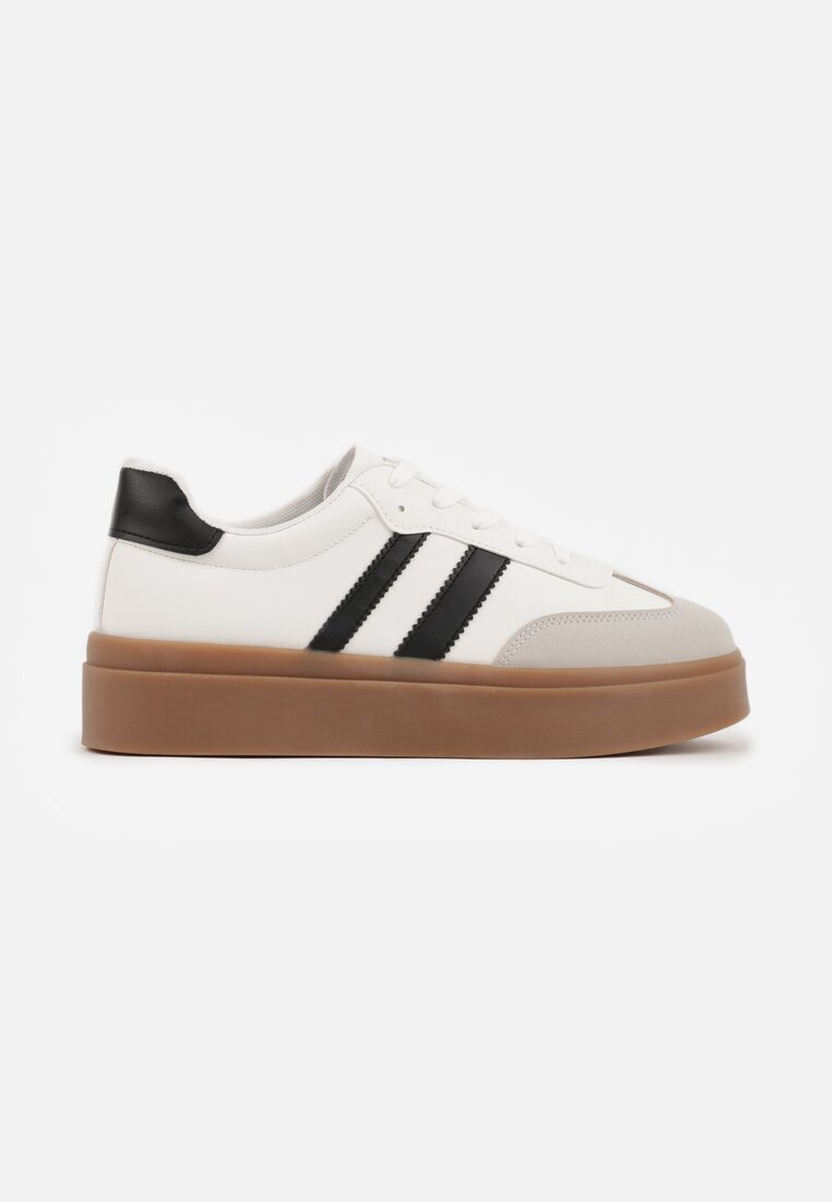 ideal Adidași Teniși Alb-Negru Decorați cu Dungi Sovresia