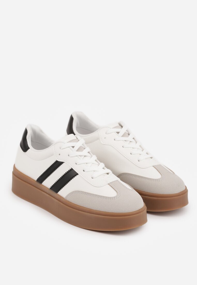 ideal Adidași Teniși Alb-Negru Decorați cu Dungi Sovresia