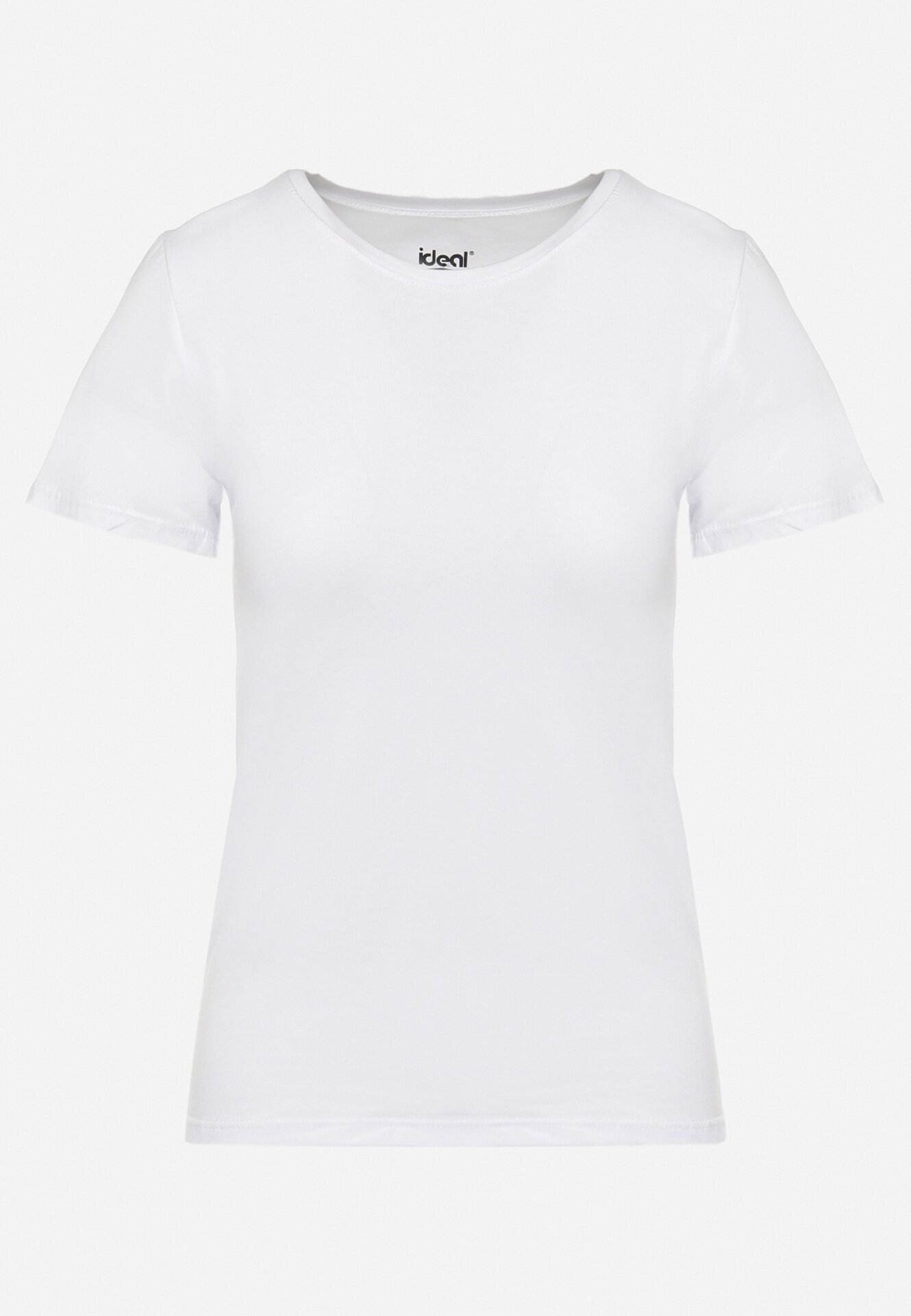 ideal Biały Klasyczny T-shirt z Bawełny Bilena