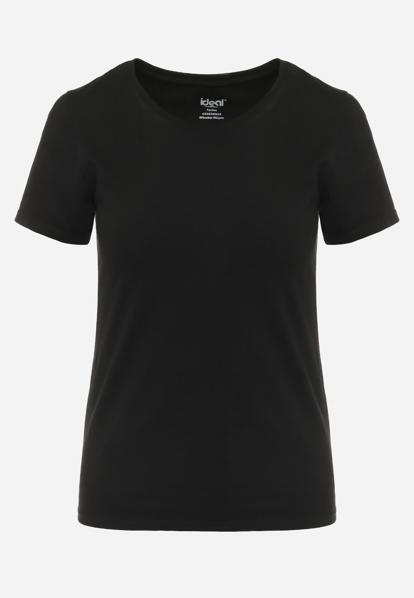 ideal Czarny Klasyczny T-shirt z Bawełny Bilena