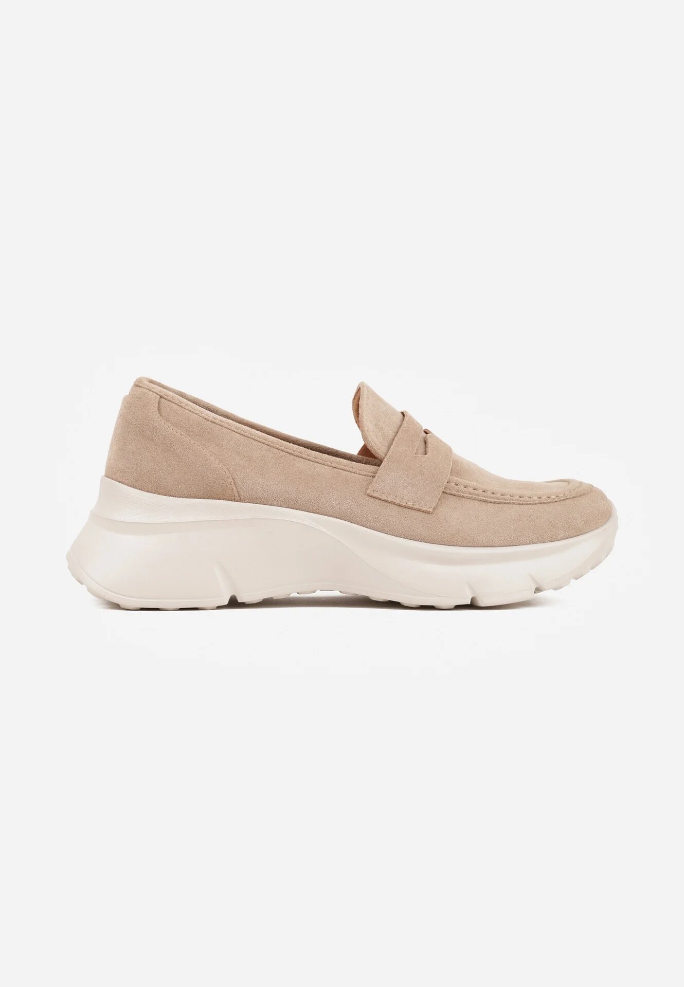 ideal Pantofi josi Bej închis în Stil de Mocasini pe Platformă Viandis