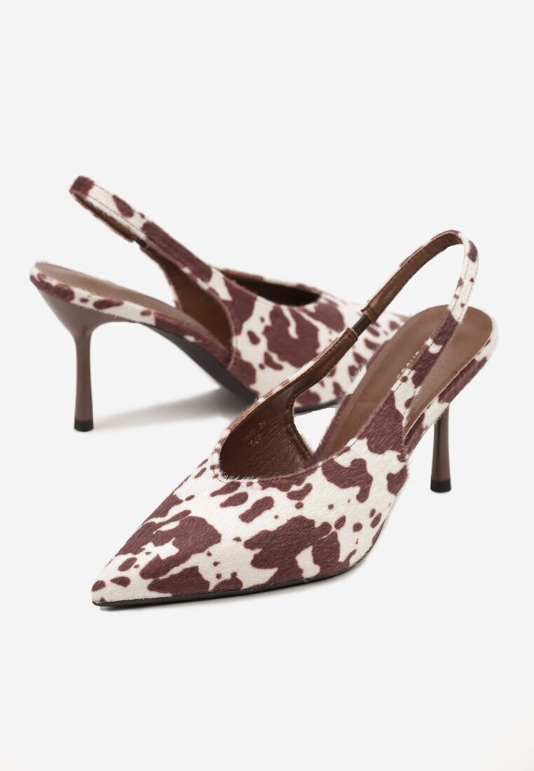 ideal Pantofi stiletto Maro Sandale cu pete de vacă cu toc stiletto Slingback Addoxie