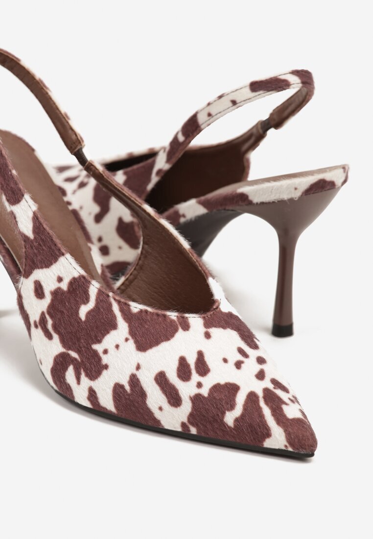 ideal Pantofi stiletto Maro Sandale cu pete de vacă cu toc stiletto Slingback Addoxie