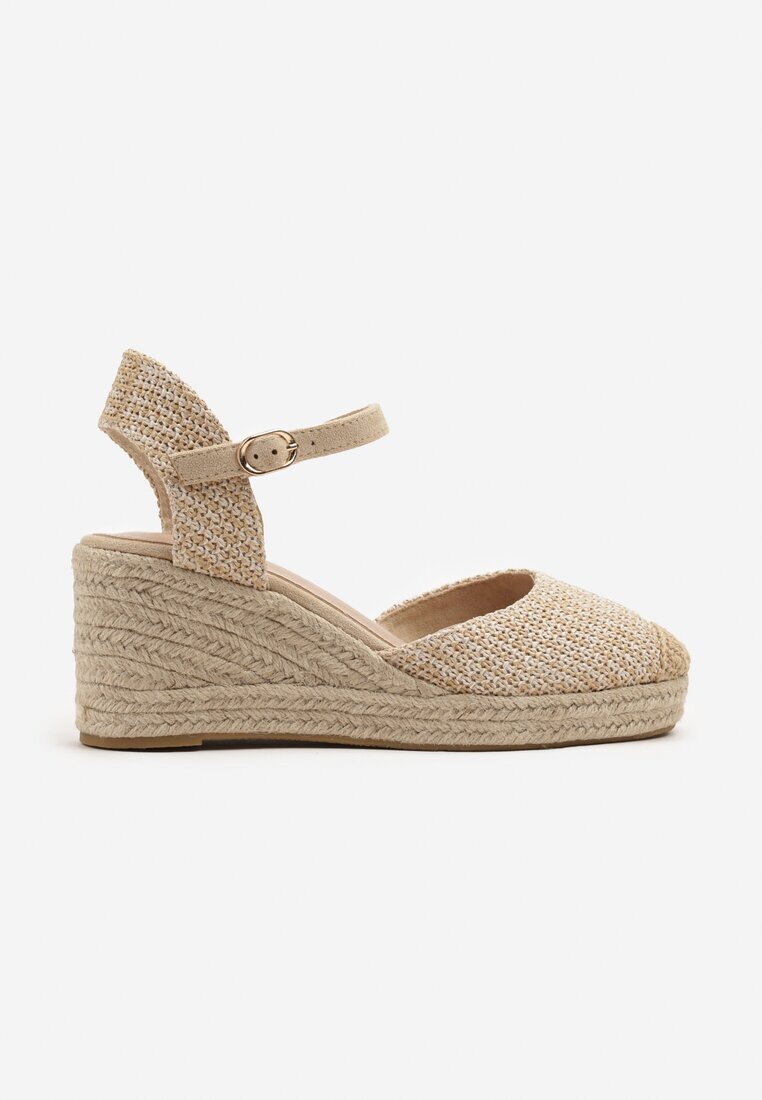 ideal Sandale Bej închis Espadrile cu Pană din Împletitură Renaelle