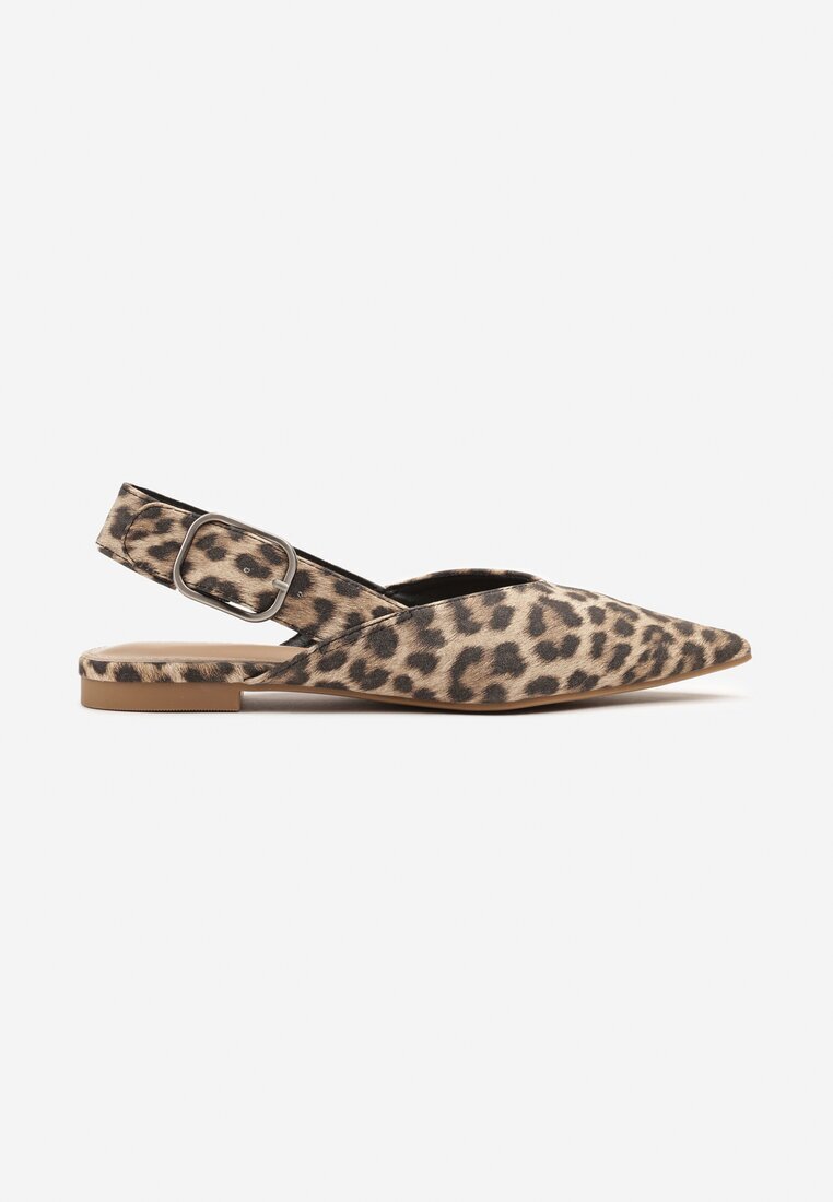 ideal Sandale Leopard tip slingback decorate cu cataramă Banelias