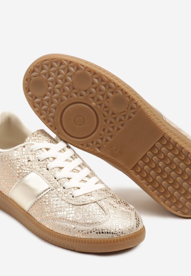 ideal Sneakers Aurii cu imprimeu de șarpe în stilul iconic Neolithaen