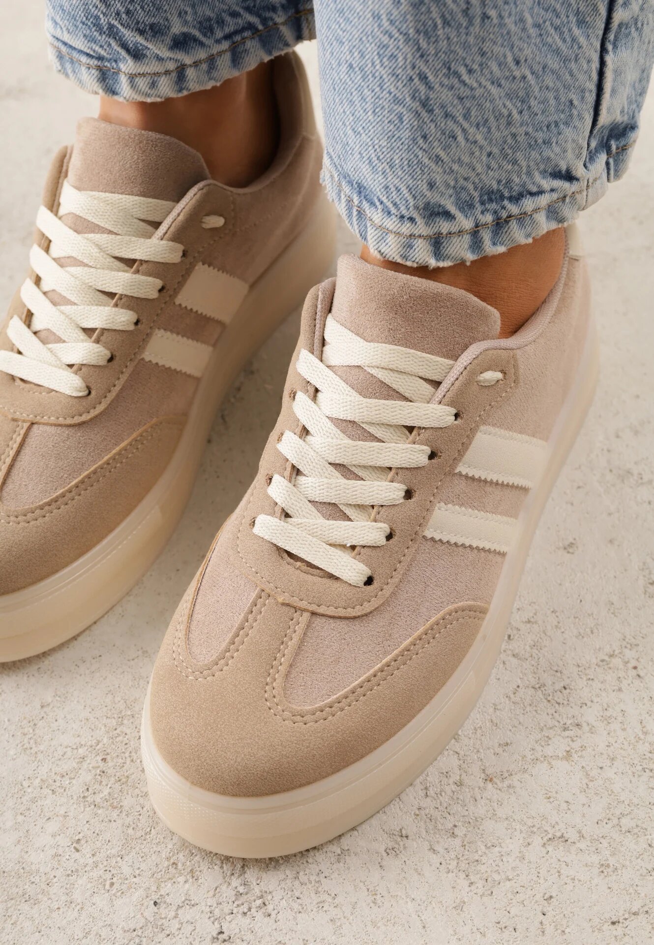 ideal Sneakers Illi Crenli Roemary Balee Ladia Bej închis