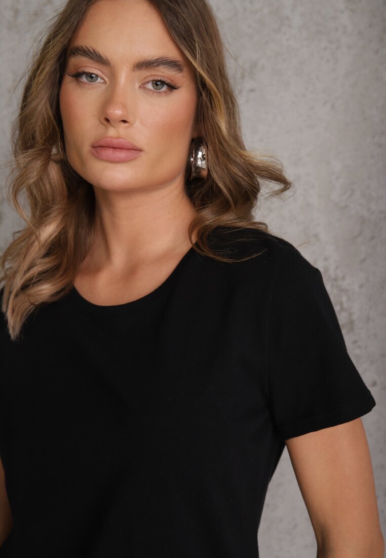 ideal Tricou Negru Casual De bumbac Ilanira