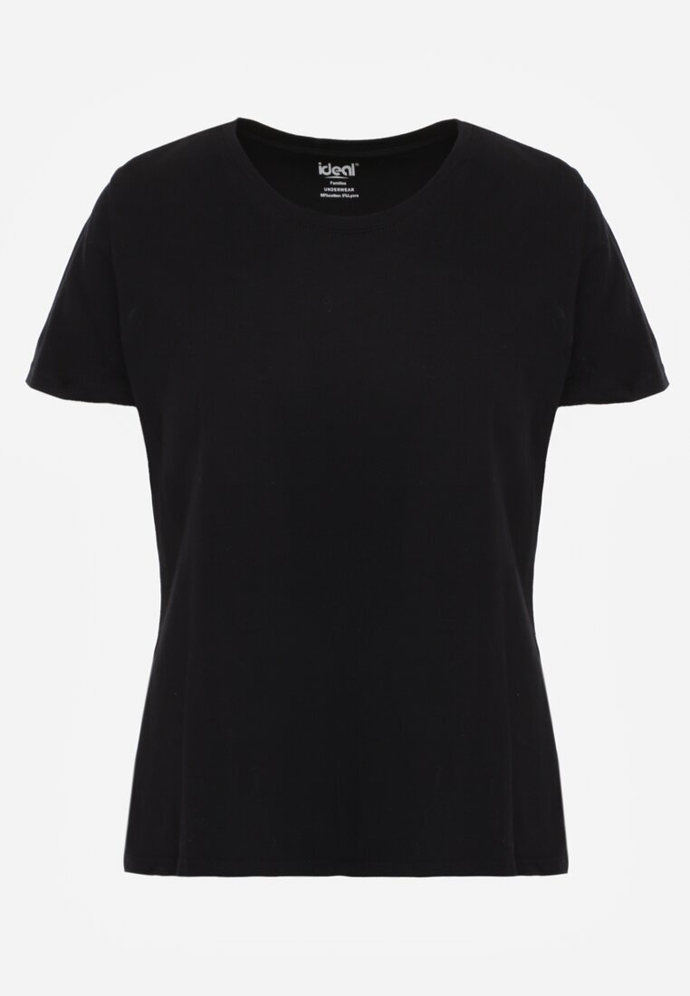 ideal Tricou Negru Casual De bumbac Ilanira