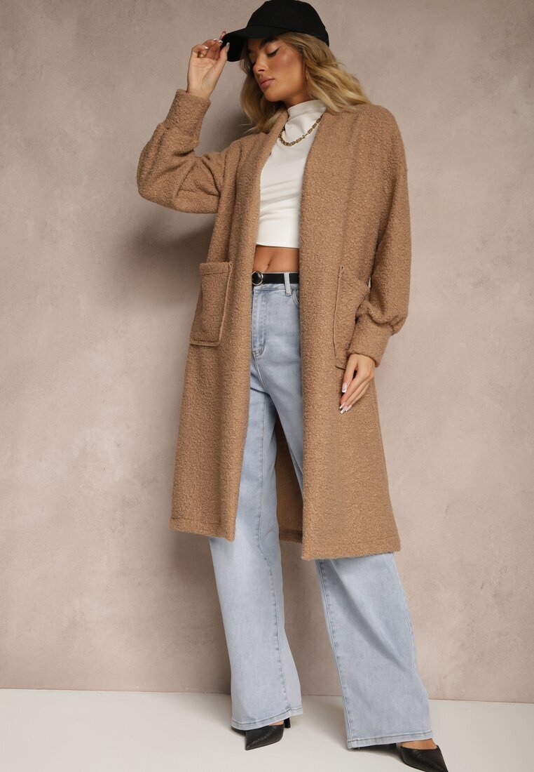 j studio Palton Maro deschis Boucle Deschis Cango