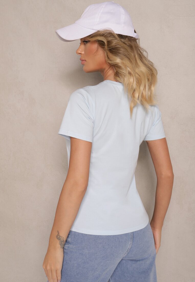 j.style Tricou Casual Din bumbac Albastru deschis Rivali