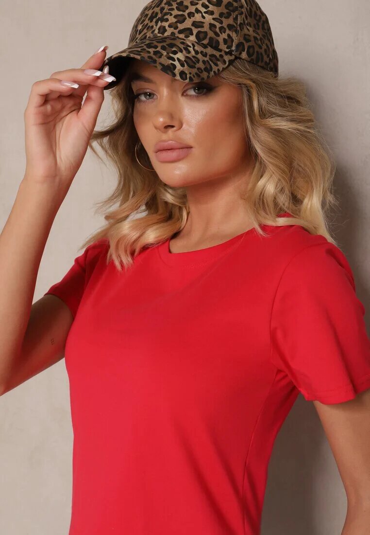 j.style Tricou Roșu Casual din Bumbac Rivali