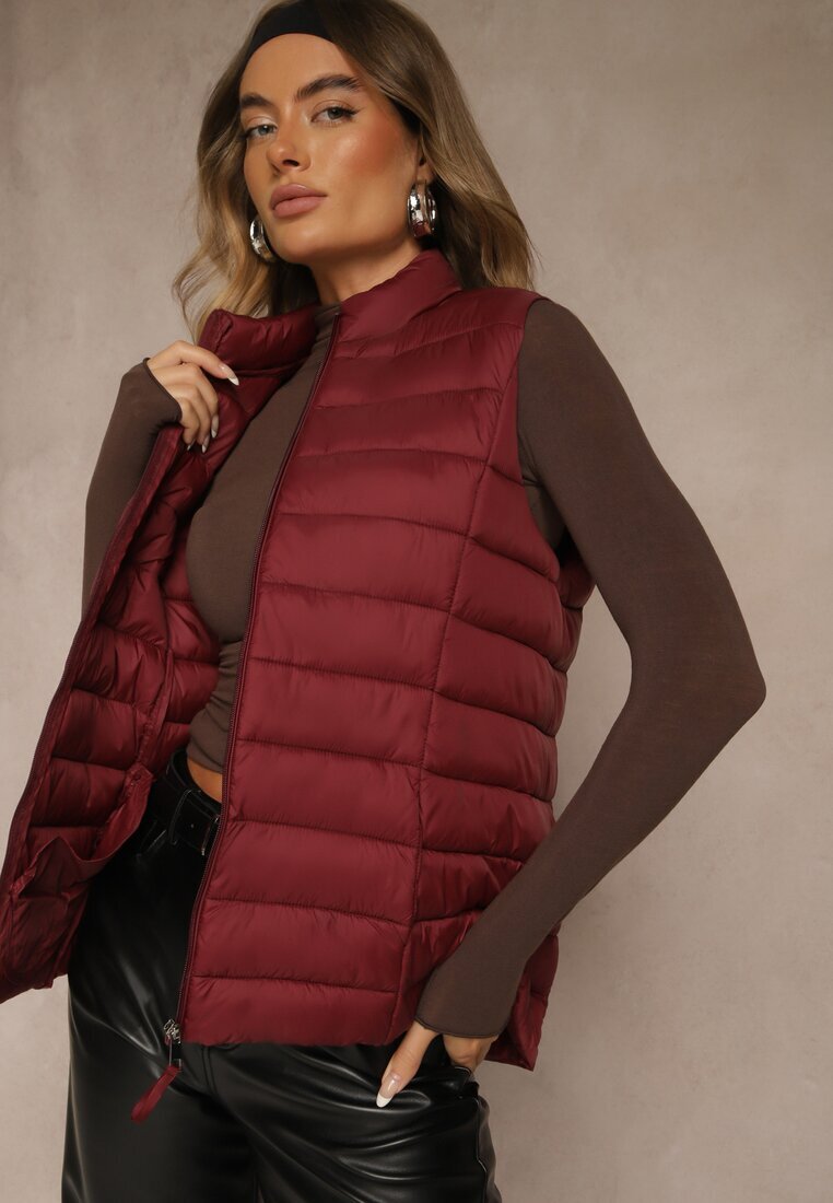 j.style Vestă Bordeaux Decorată Cu Matlasare Soellame