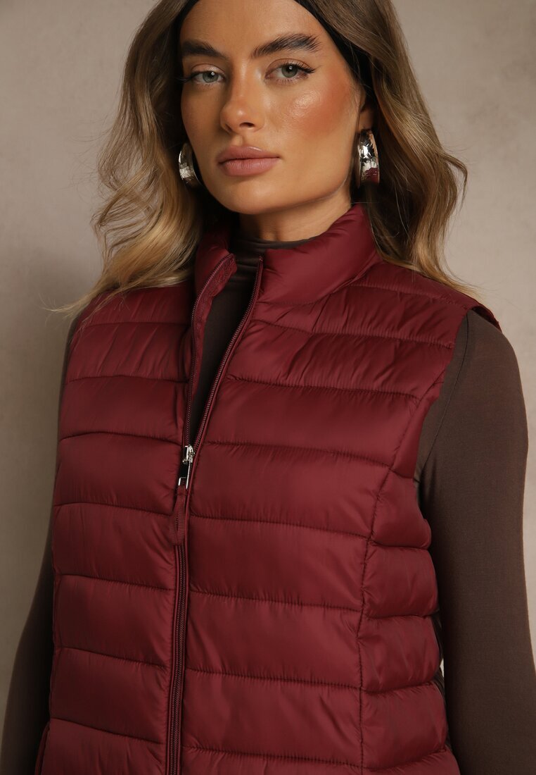 j.style Vestă Bordeaux Decorată Cu Matlasare Soellame