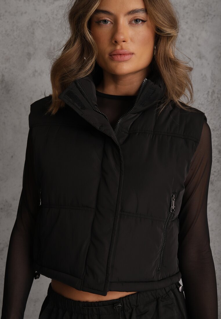 j.style Vestă Neagră Matlasată Puffer crop Tadrel