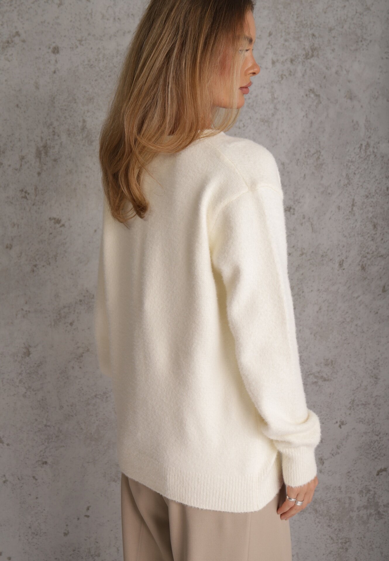 j&x Cardigan descheiat cu nasturi metalici Vizma Bej Bej deschis