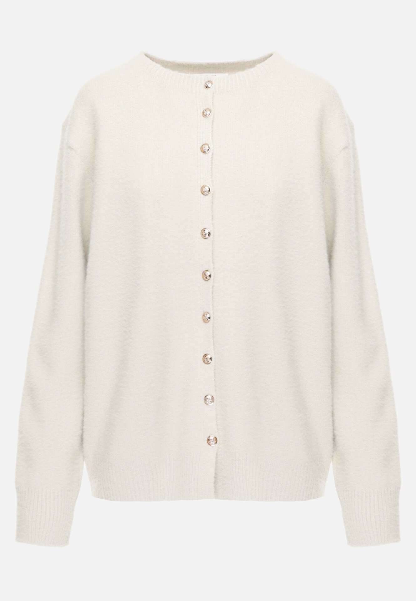 j&x Cardigan descheiat cu nasturi metalici Vizma Bej Bej deschis