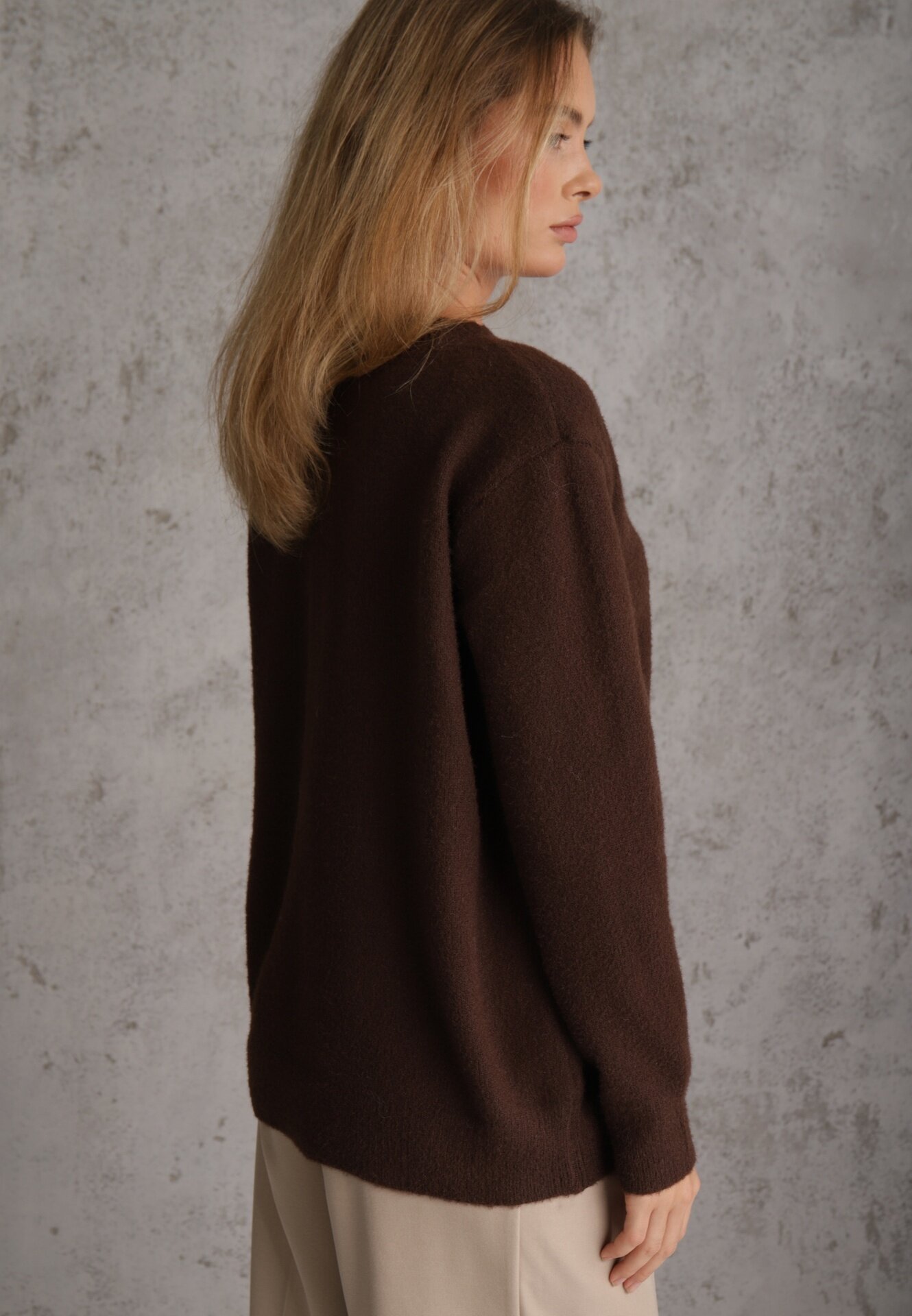 j&x Cardigan descheiat cu nasturi metalici Vizma Bej Maro