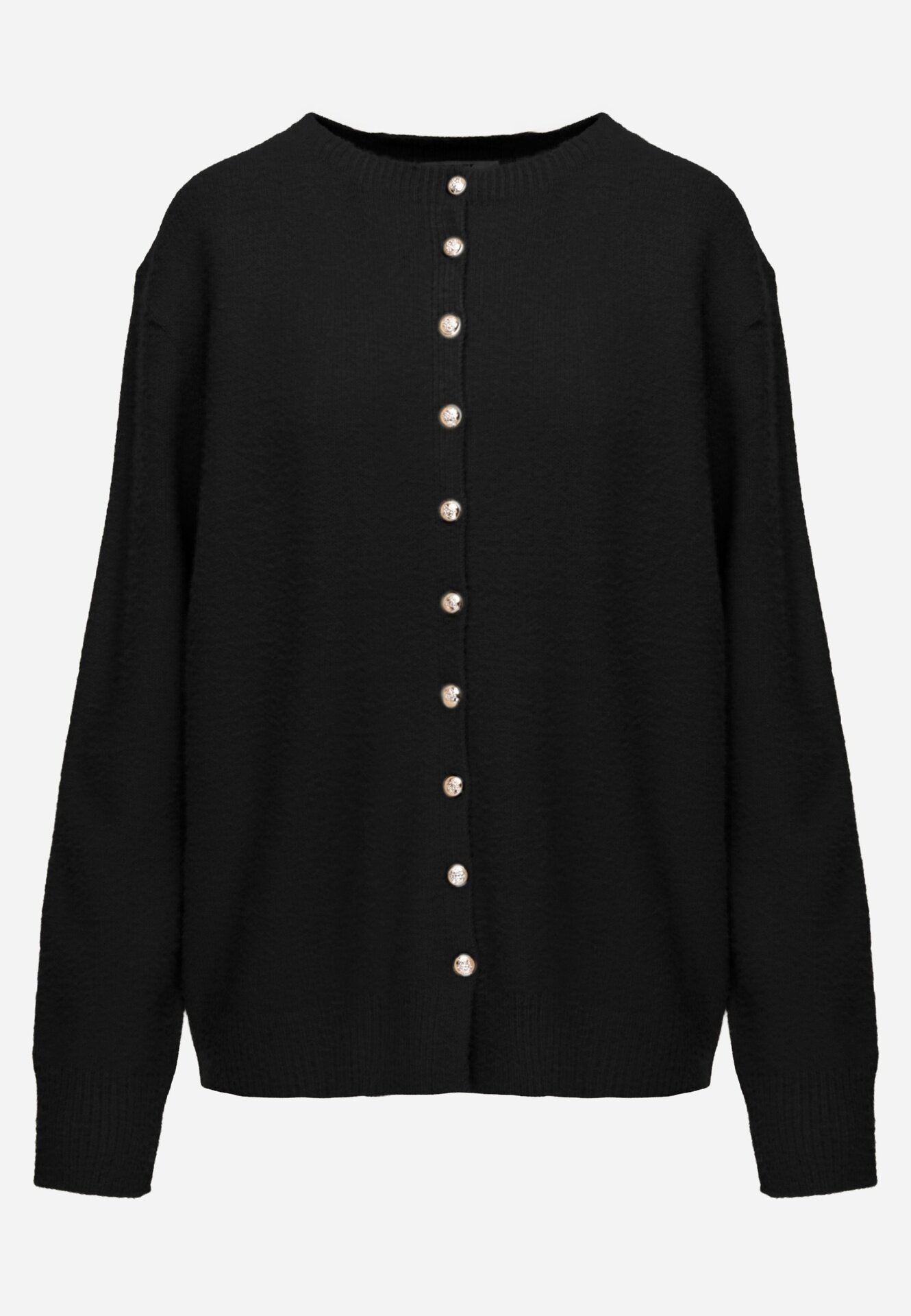 j&x Cardigan descheiat cu nasturi metalici Vizma Bej Negru