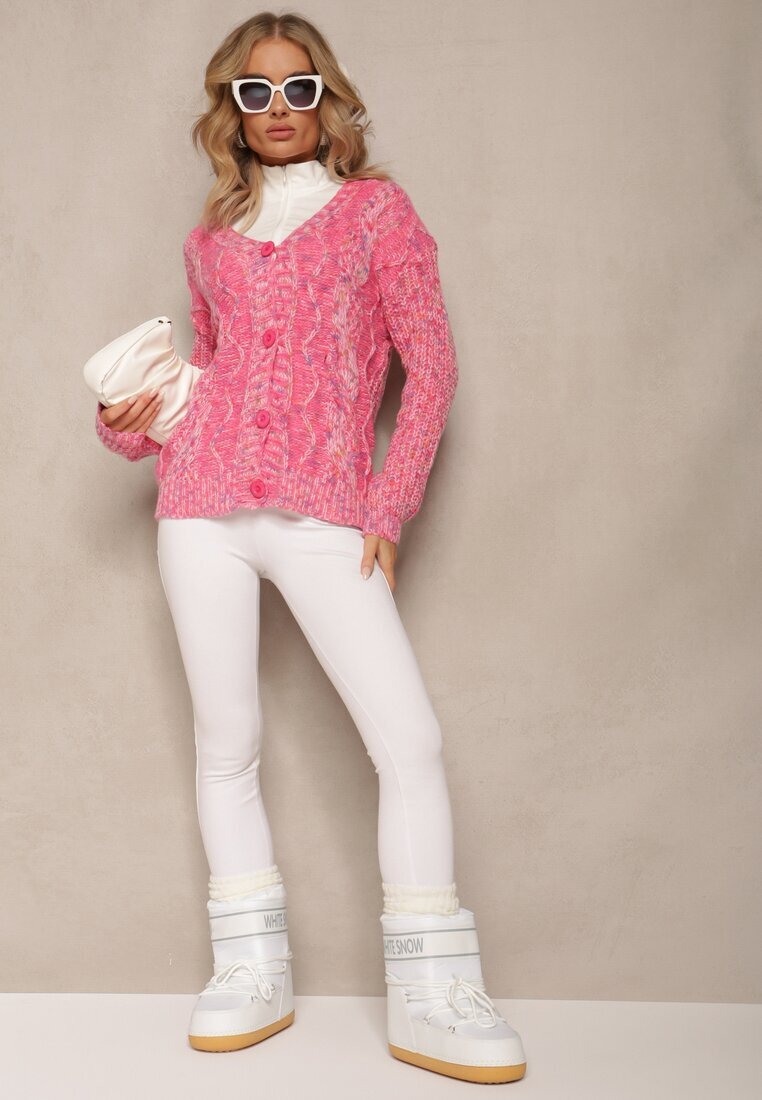 j&x Cardigan Roz cu nasturi cu manșete elastice Annanes