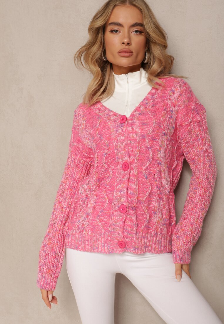 j&x Cardigan Roz cu nasturi cu manșete elastice Annanes