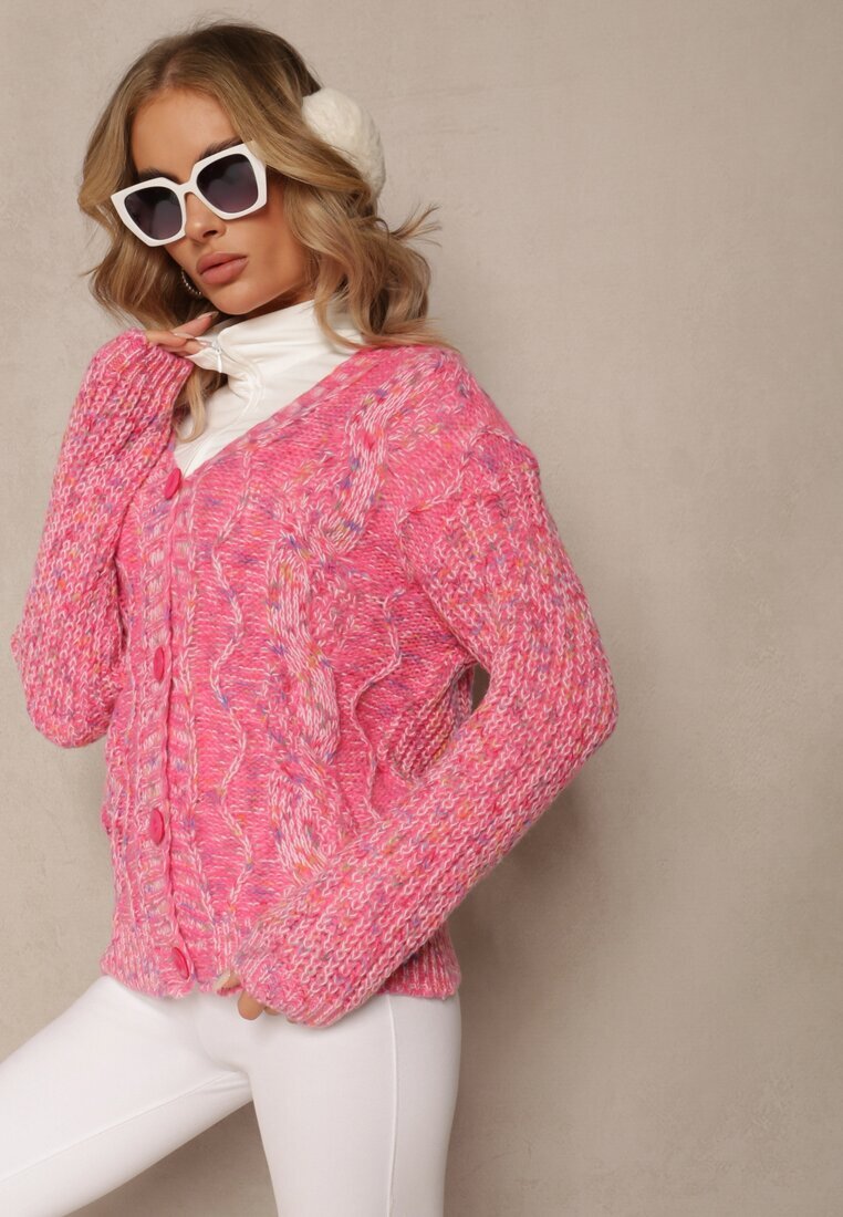 j&x Cardigan Roz cu nasturi cu manșete elastice Annanes