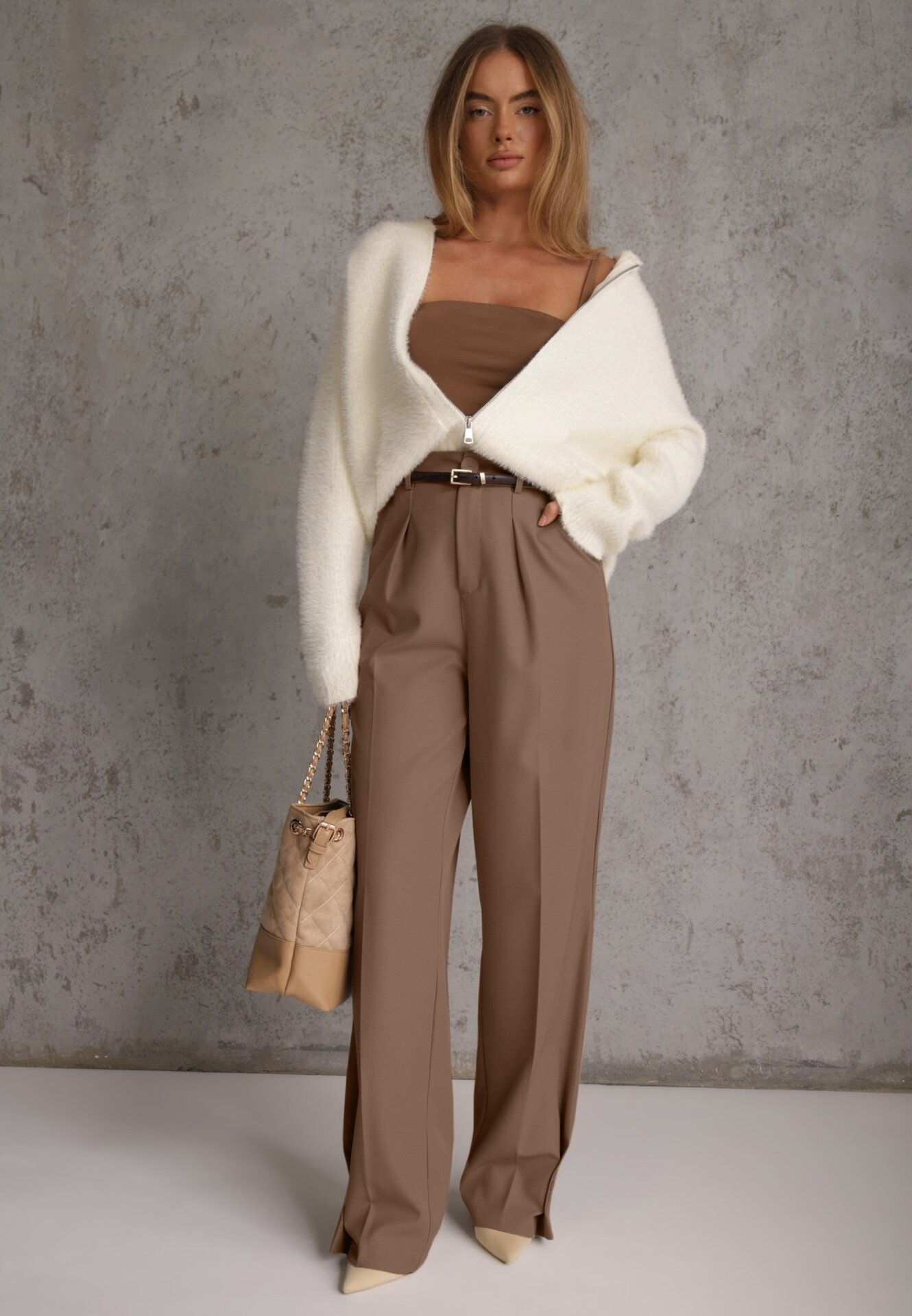 j&x Cardigan Sativi Bej deschis
