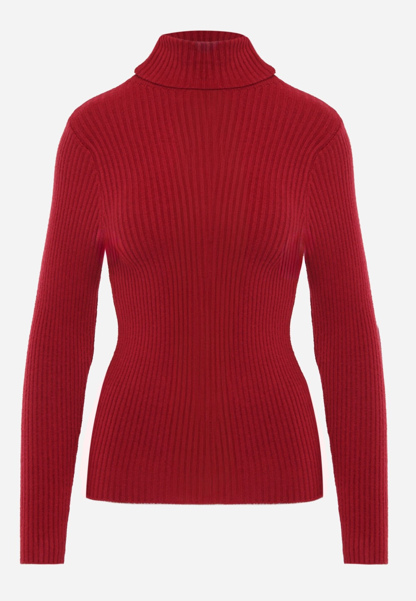 j&x Cu guler înalt cu bumbac Slim fit din material elastic Kuarisa Bordo
