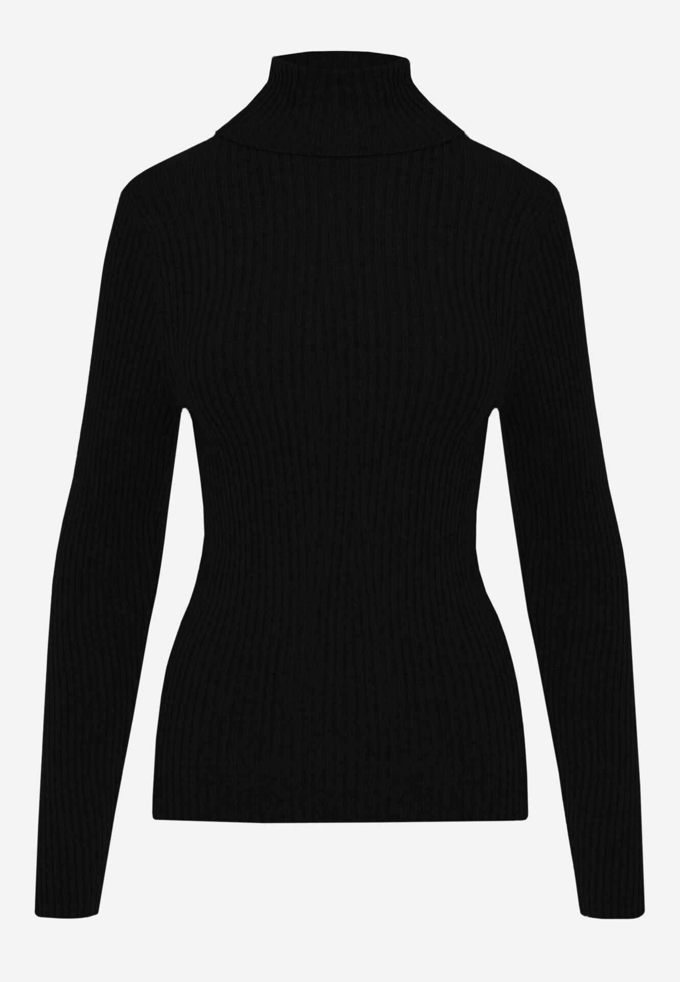 j&x Cu guler înalt cu bumbac Slim fit din material elastic Kuarisa Negru