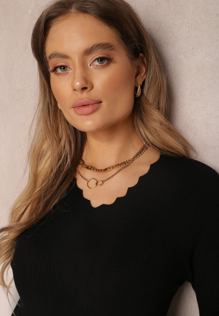 j&x Czarny Sweter Peromela