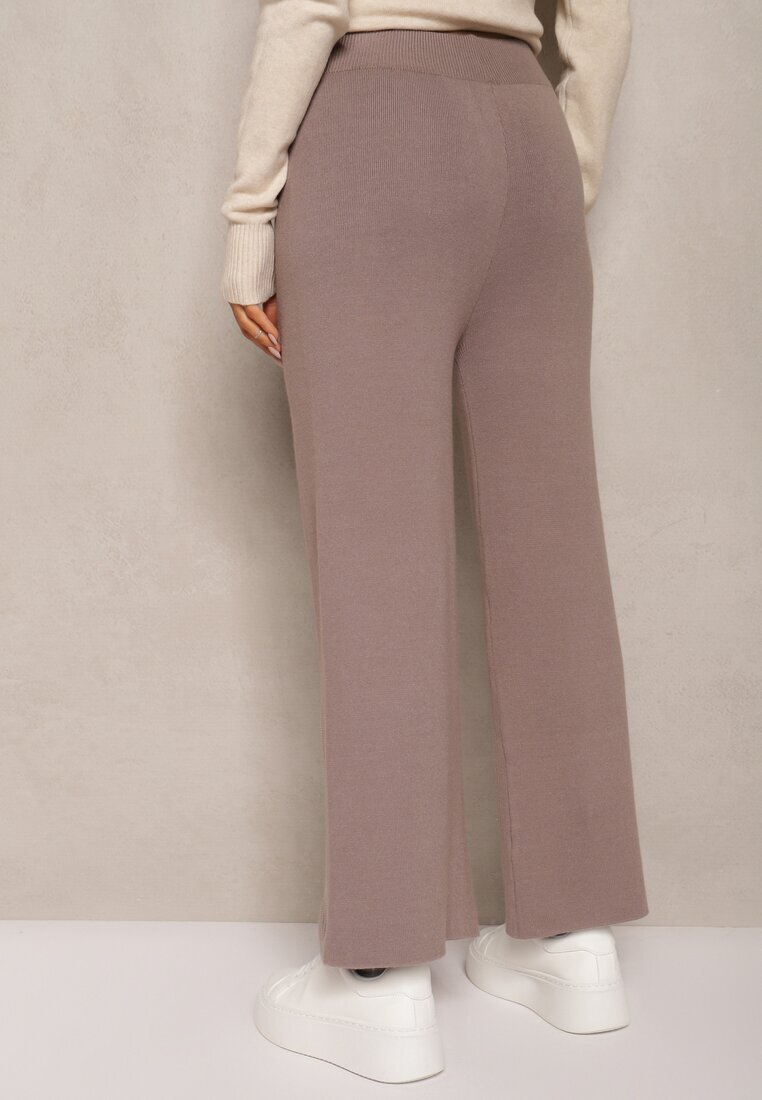 j&x Pantaloni gri închis cu croi larg Talie înaltă cu Circonii și elastic la talie Loreitha