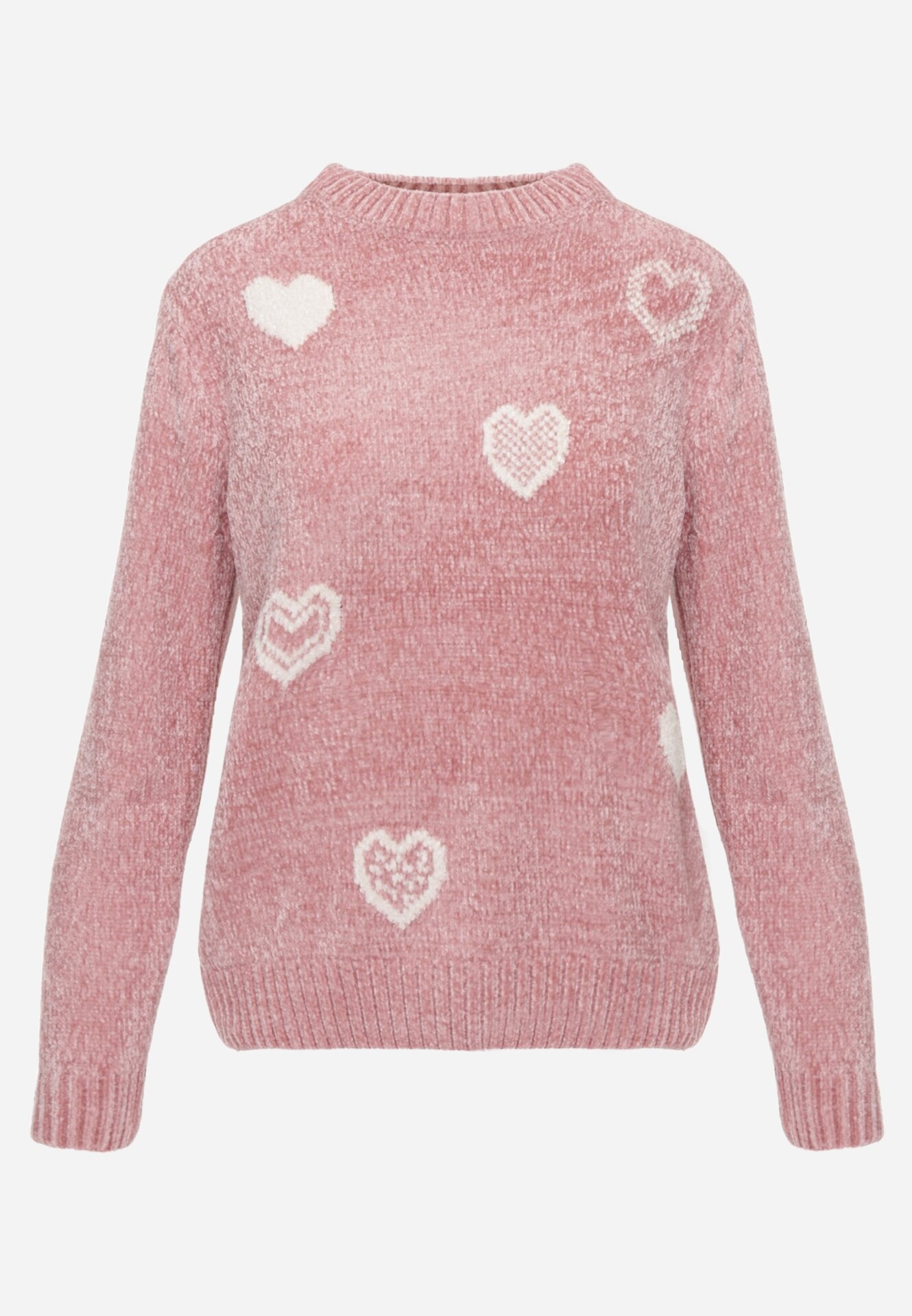 j&x Pulover cu bumbac și inimioare Veliko Roz